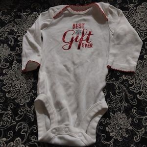 3 M MONTHS BABY INFANT SIZE CARTER'S BEST GIFT EVER CHRISTMAS ONE PIECE